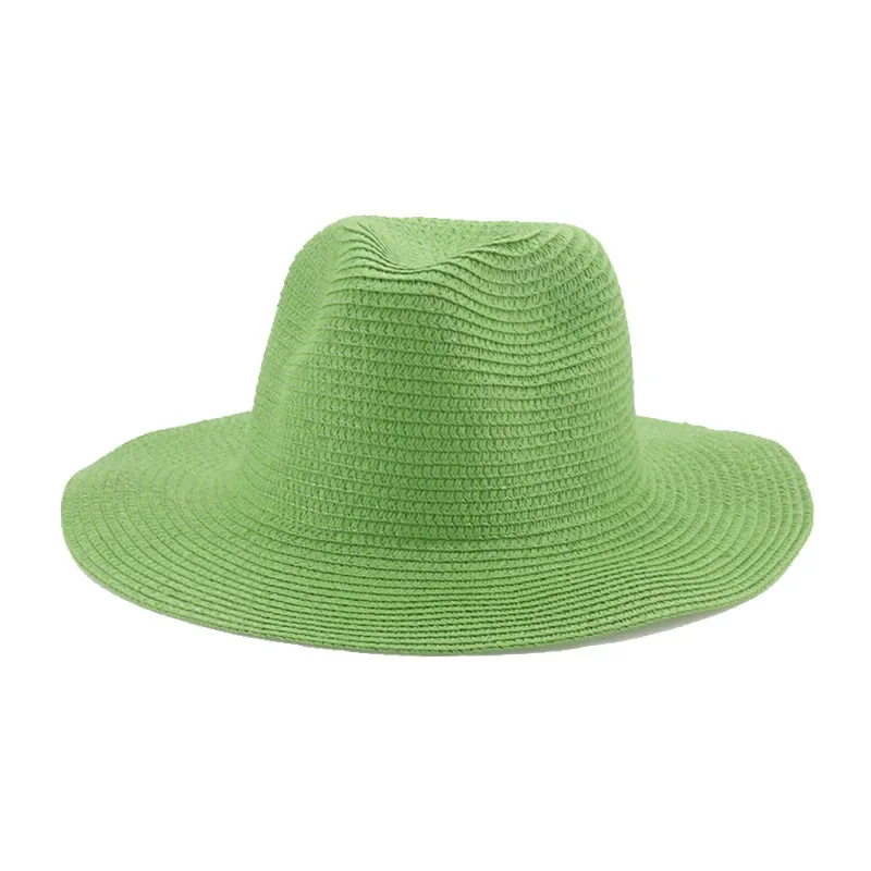 Vrouwen Hoeden Grote Rand 11Cm Mannen Vrouwen Kaki Wit Zwart Stro Hoeden Zon Strand Vrouwen Zomer Emmer Hoeden sombrero De Mujer: Roze