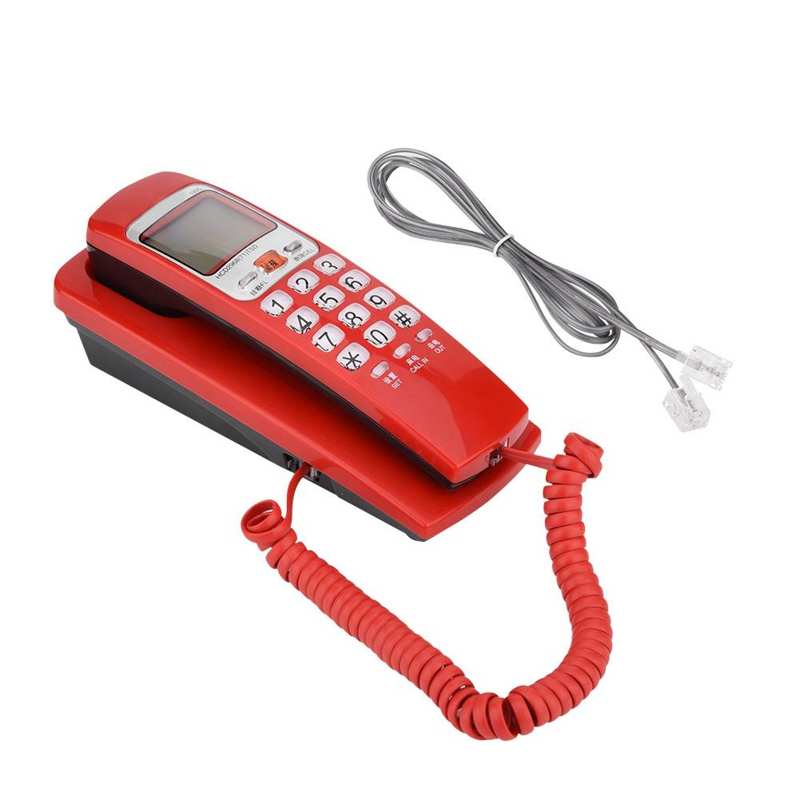 Fsk/Dtmf Caller Id Telefoon Vaste Telefoon Bureau Zetten Vaste Mode Extension Telefoon Voor Hom Telefono Fijo: Rood