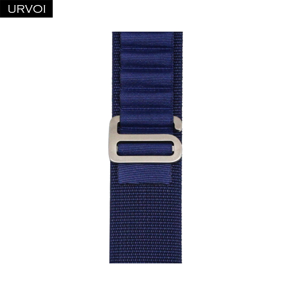 URVOI Band für Apfel Uhr Ultra 2 1 Armbinde Serie 10 9 8 7 6 SE alpin Schleife schwarz G-Haken-Verschluss gewebtes Polyester für iWatch 49 mm