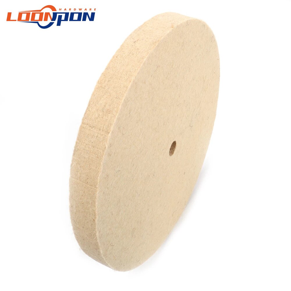 200-300mm Wool Felt Polishing Buffing Wheel Bore 16mm for Metal Marble Glass Ceramics 10MM Inner Diameter 25mm Thickness