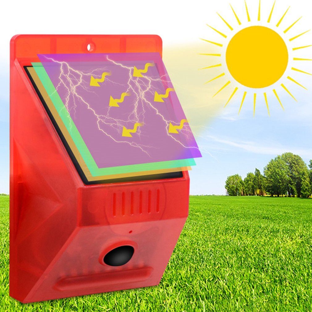 Solar Alarm Light Wireless IP65 Motion Sensor Outdoor Garden Security Lamp for Safety Home Factory Garden Smart Fast Alarm