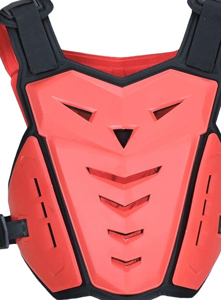 Soporte de espalda de seguridad para deportes, equipo de protección para motocicleta, protector de ciclismo, equipo de protección para carreras, protector de pecho: Rojo
