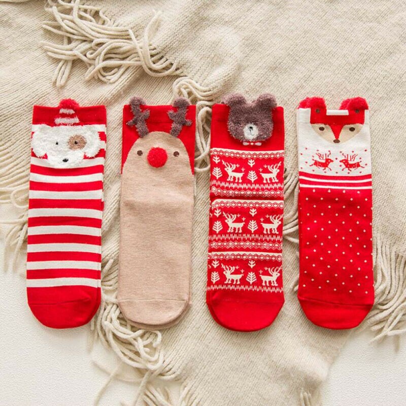 Christmas Socks Santa Claus Kids Unisex Xmas Funny Socks FOR Girl