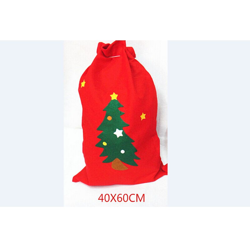 Meihuida god jul julenisse sekk gaver poseholdere juletre godteposer julefest stueinnredning: 6 40 x 60cm