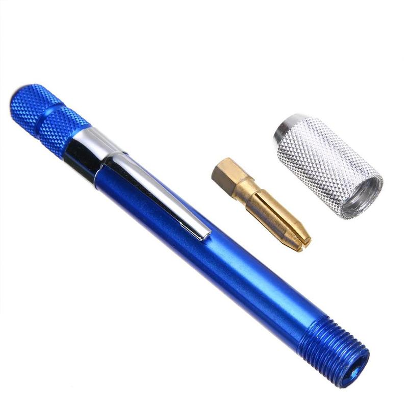 mini spiralbor og mikroaluminium håndbor nøkkelfri chuck  + 20pc 0.3-1mm hss reamer hånd spiralbor klemme