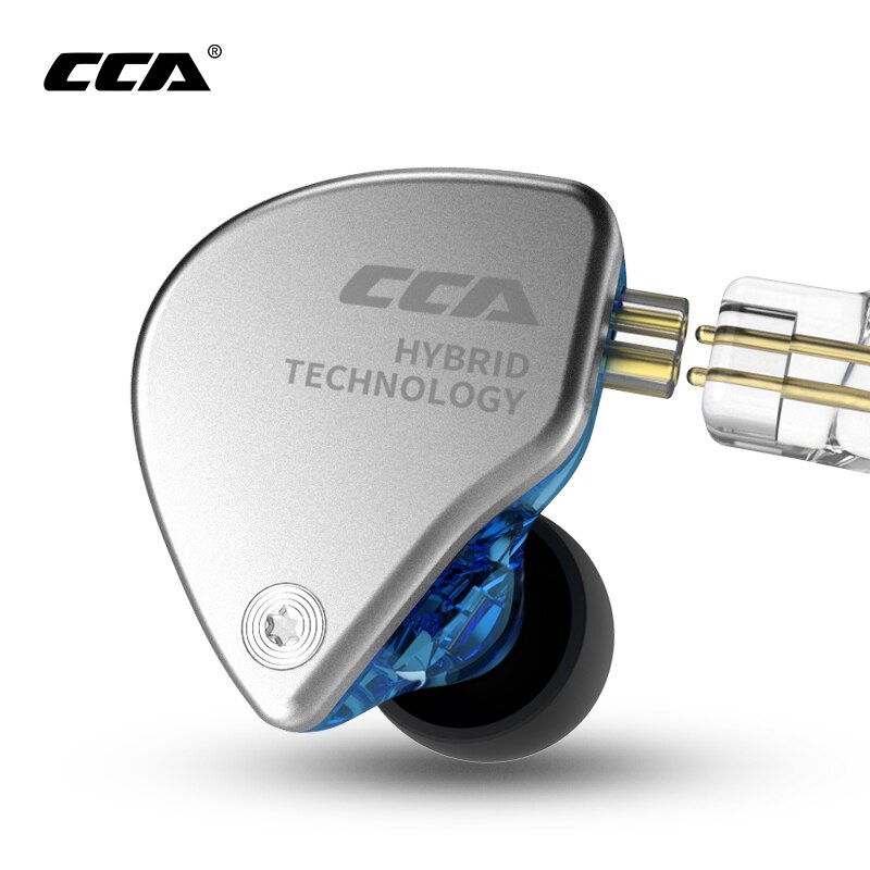 CCA CA4 IN Ear auricolari IN metallo tecnologia ibrida Hifi Bass auricolari cuffie con cancellazione del rumore KZ ZAX ZSX microfono gamer cablato