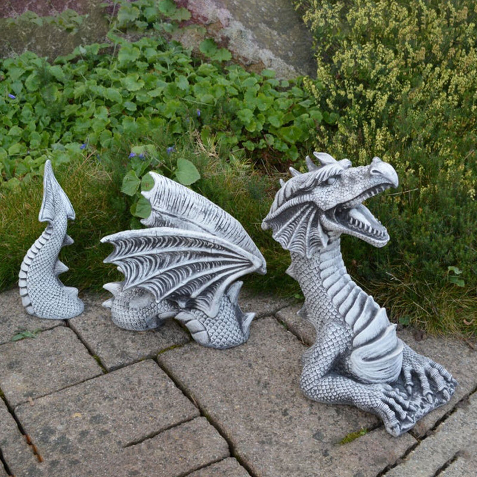 Dragon Gothic Lawn Garden Decor Statue Decoration Statue Falkenberg Castle Moat Lawn Dragon Place Decoration #T2G