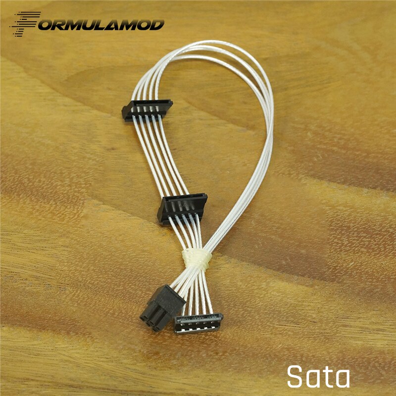 FormulaMod Fm-EVGA-SL, Fully Modular PSU Cables, 18AWG Silver Plated, For EVGA G2 G3 G+ Series Modular PSU: Sata / 900mm
