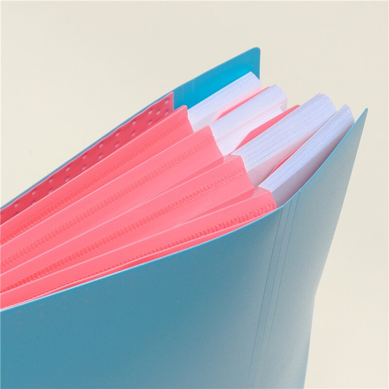 A4 Kawaii Smile Waterproof A4 File Folder 5 Layers Bags Expanding Wallet Bill Folders For Documents Carpeta