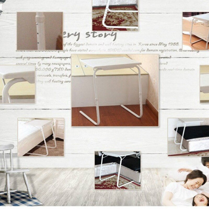 Simple and stylish multifunctional folding laptop desk DIY heightening computer desk bedside sofa portable laptop desk WF