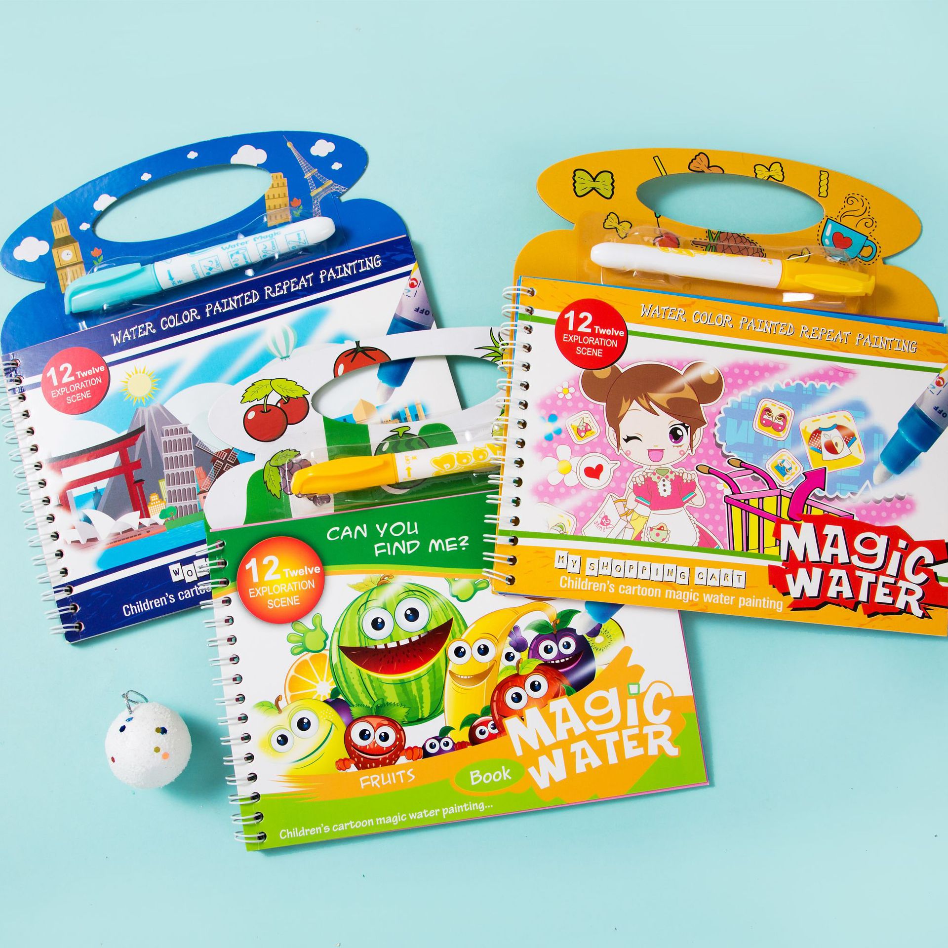 Magical Drawing Book Water Coloring Books Reusable Kids Painting Board Learning Notebook Doodle Cartoons Animal Education: traffic