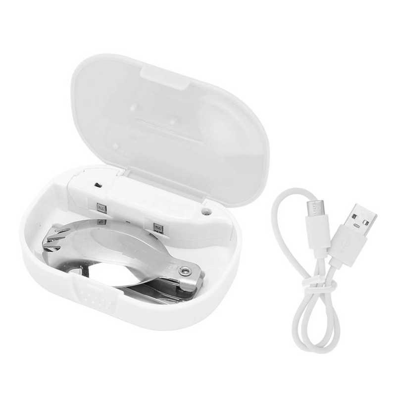 UV Sanitizer Box UV Light Sanitizer Box Safe Healthy with Spoon for Travel for Home for Office: white