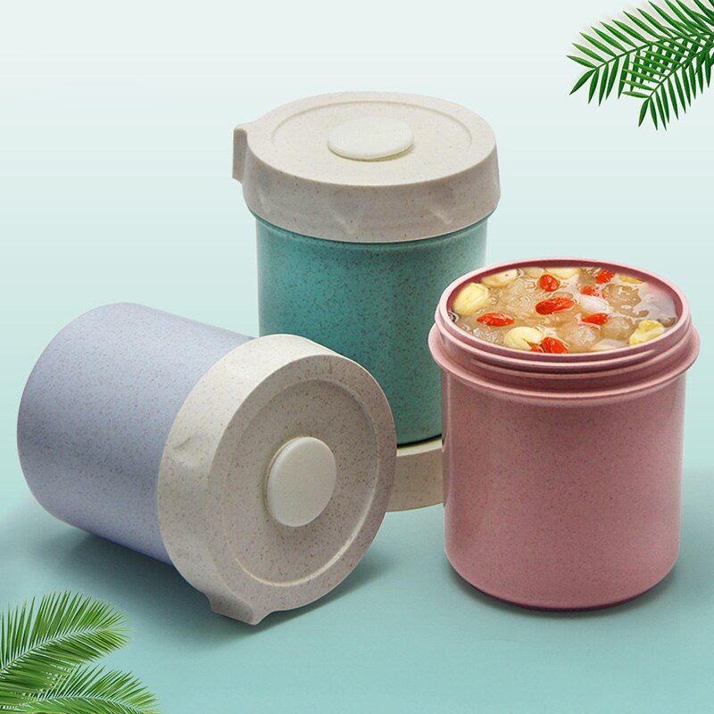 School Kids Cereal To Go Wheat Snack Bottle With Lid Leak Proof Keep Milk Gruel Breakfast Cup Corn Flake Food Container450ml