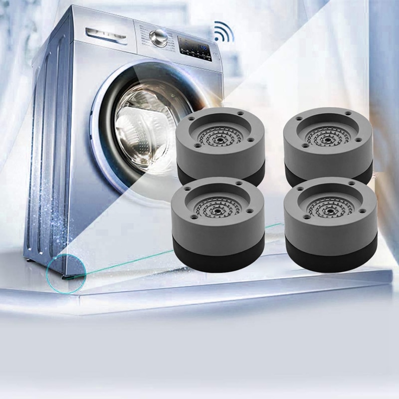 4 stuks voetjes voor wasmachines, trillingsdempende voetjes voor wasmachines en drogers, antislip rubberen voetjes voor wasmachines en drogers