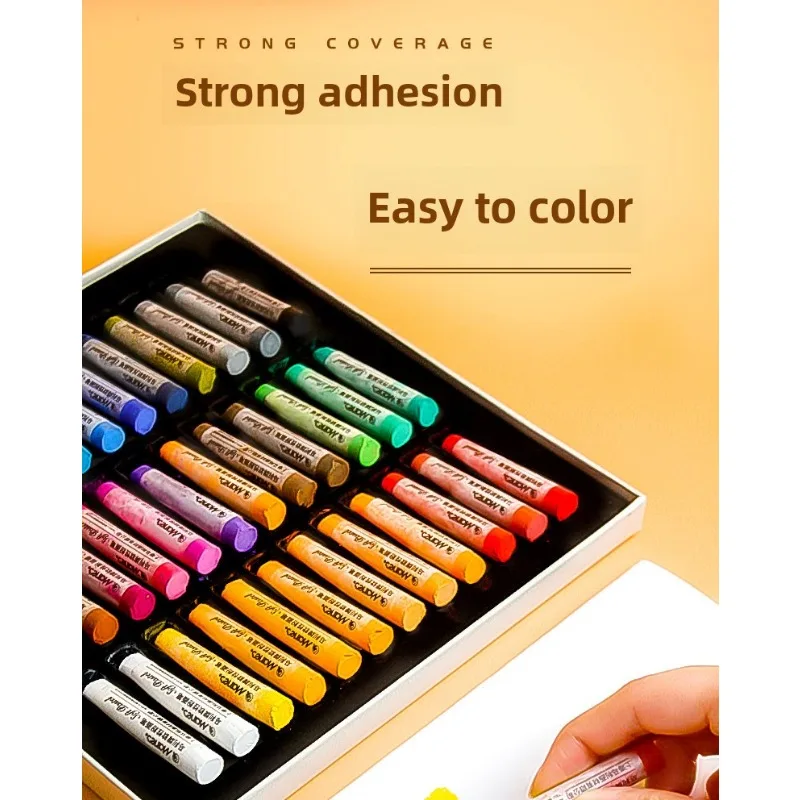 Maries Farbkreide, 24 Farben, 12 Farben, Kreide, 48 Malerei, Rosa, professioneller Pastellstift, Pinselbrett, Zeitungs- und Malzubehör