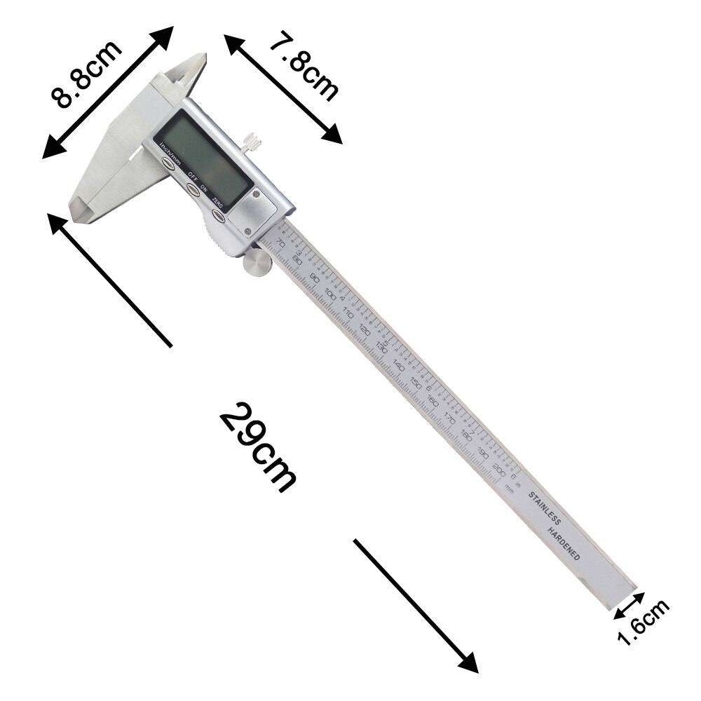 150mm 200mm LCD Display Electronic Digital Vernier Caliper 6 Inch 8 inch Stainless Steel Caliper Micrometer Measuring Tool