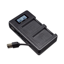 Soporte para cargador inteligente de batería con pantalla LCD de dos puertos para Sony Alpha A6000 A6300 A6500 A7r A7