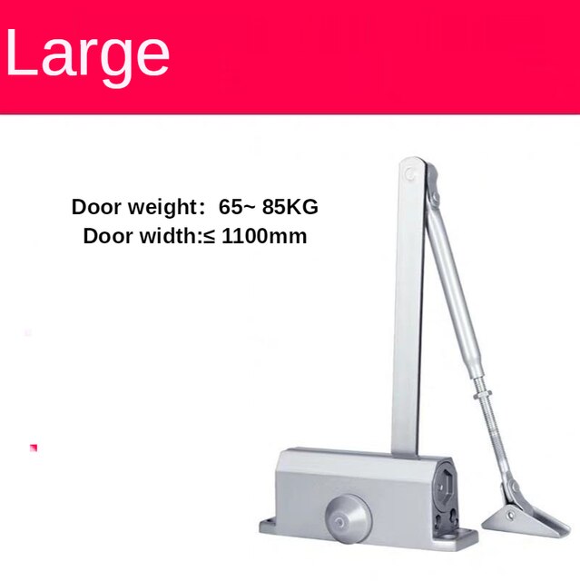 Cierre de puerta con amortiguador hidráulico para el hogar, equipo de cierre automático sin perforaciones, velocidad ajustable de 25KG a 85KG: B