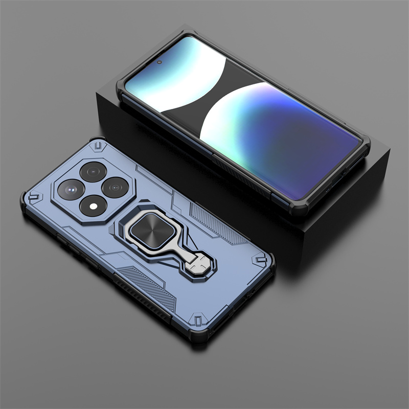 Linsskyddande stativfodral för redmi note 4 pro g note 14 pro+ plus skyddsring stativ magnetiskt fäste skal fodral skal: Blå / För iphone 16 pro max