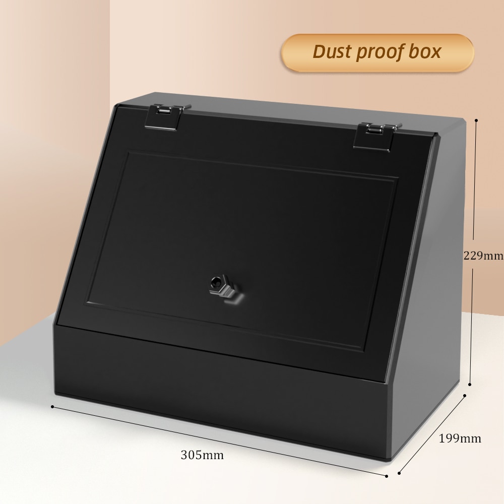 Joybos Makeup Organizer Box Acrylic DIY Makeup Organizer Storage Drawer Cosmetic Containers Dustproof Large Capacity Storage Box: Dust Proof Box-Black