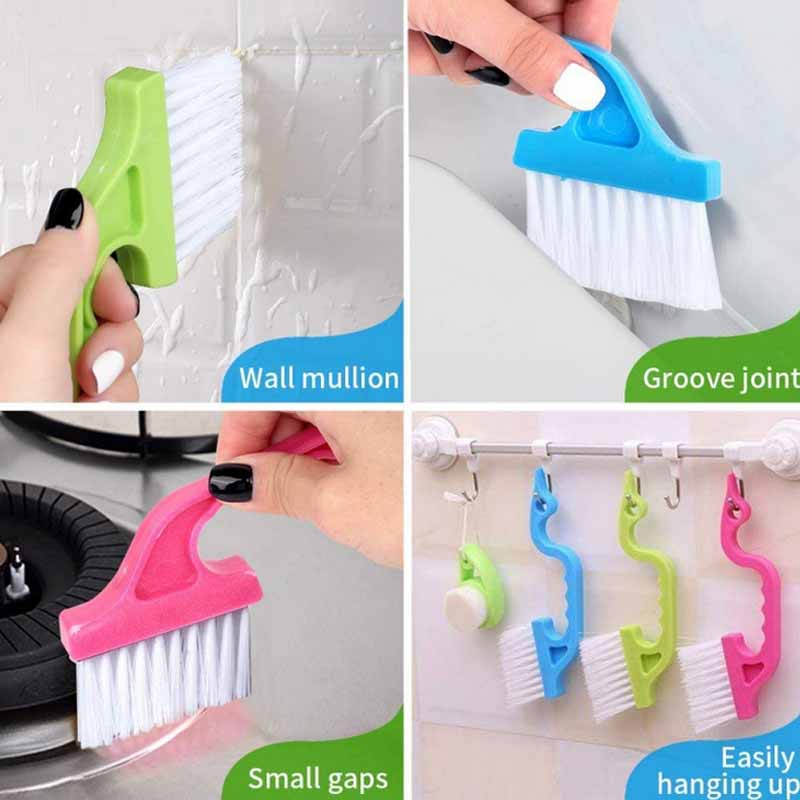 3 Colors Window Groove Cleaning Brush Swan Shape Scraper Brush Sill Crevice Cleaner Household Cleaning Brush Kitchen Clean Tools