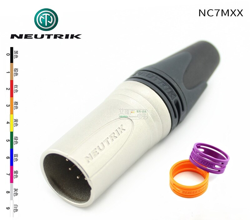 Swiss NEUTRIK-conector de Audio, NC7MXX XLR de siete pines XLR, conector macho equilibrado