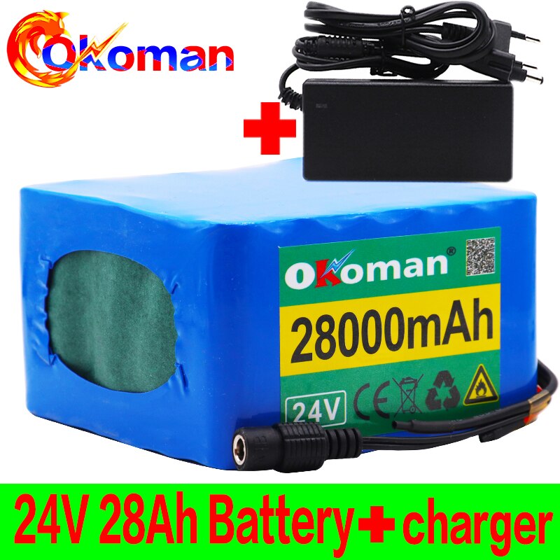 24V 28Ah 6S5P 18650 Li-Ion Batterij 25.2 V 28000 Mah Elektrische Fiets Bromfiets/Elektrische/Lithium Ion batterij + 2A Charger