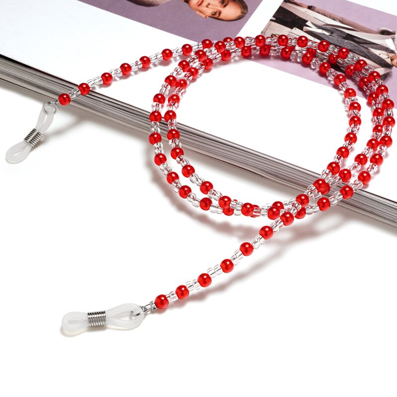 Acrylic Beaded Glasses Rope Sunglasses Lanyard Ladies Transparent Glasses Lanyard Reading Glasses Lanyard Anti-rope