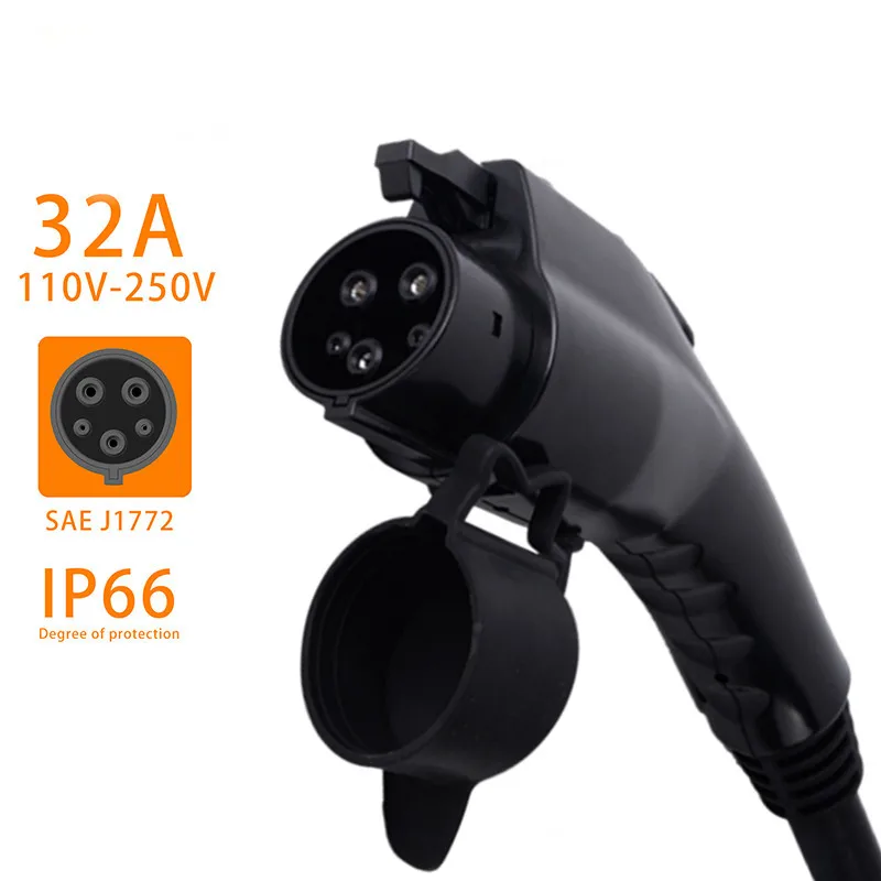 EV Charger Plug SAE J1772 Connector Type 1 16A 3.5KW 32A 7KW for Electric Car Vehicle Charging Station EVSE Wallbox: Beige