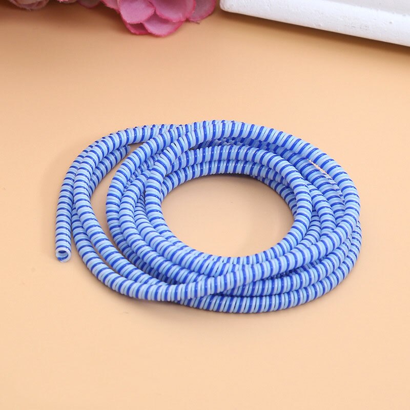 1Pc kabel spiralny USB Protector dla Iphone słuchawki odporne na kurz Winder 1.4M Earpods ochrona liny wiosna sznurka słuchawki pokrywa: 3