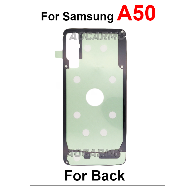 Pegatina para Samsung Galaxy A40 A41 A50 A51 A52 A60 A70 A71 A72 A73 A80 A730 A750 A920 cinta adhesiva de cubierta trasera pegamento: Transparente
