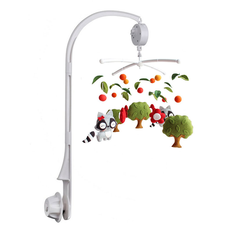 Mobiele Baby Wieg Houder Babybedje Mobiele Bed Bel Opknoping Speelgoed 360 Graden Draaien Beugel Wind-Up Music Box baby Rammelaar Speelgoed