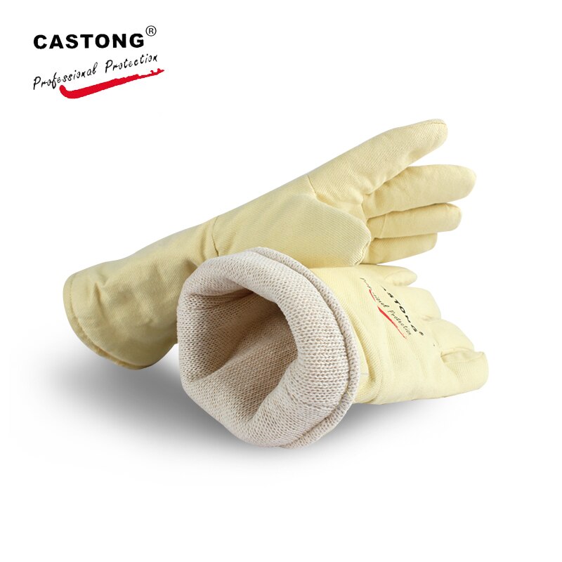 CASTONG 400 grad Hohe temperatur handschuhe Aramid Anti-verbrüHenne handschuhe flexibel weiche Hohe temperatur beständig handschuhe