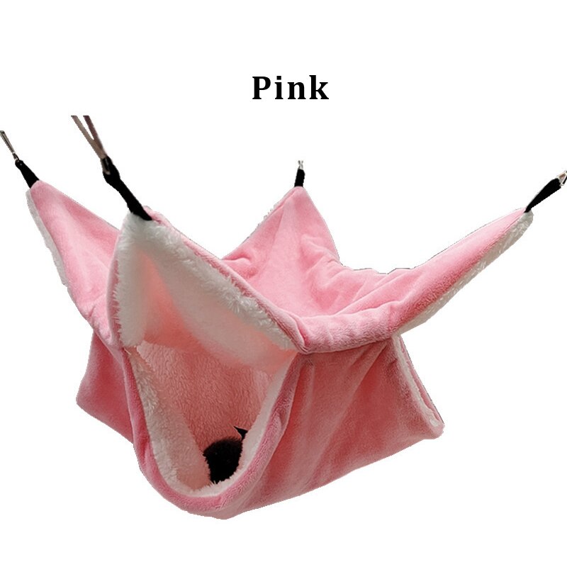 1PC Plush Hamster Hammock Double-layer Thicken War... – Grandado - Hammock Materials For Hamster Cage