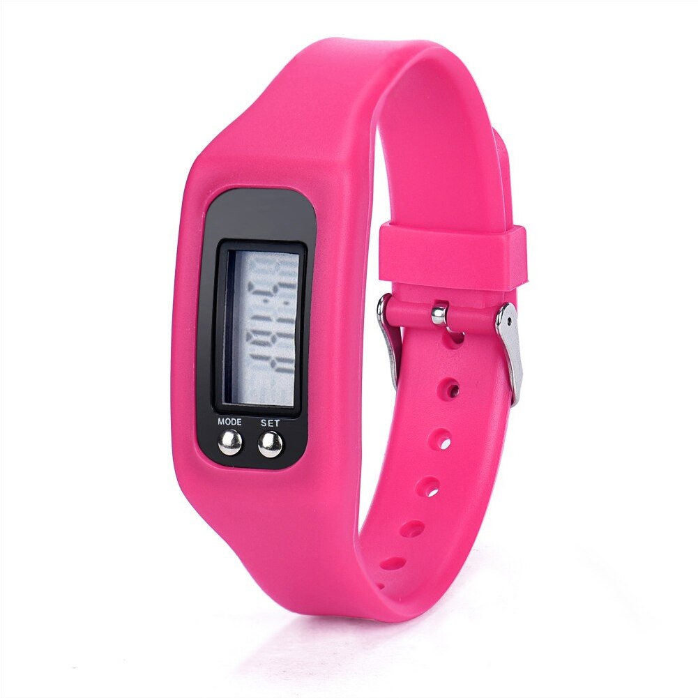 Silicone Pedometer Watch Environmental Protection Walking Distance Counter LCD Sports Bracelet