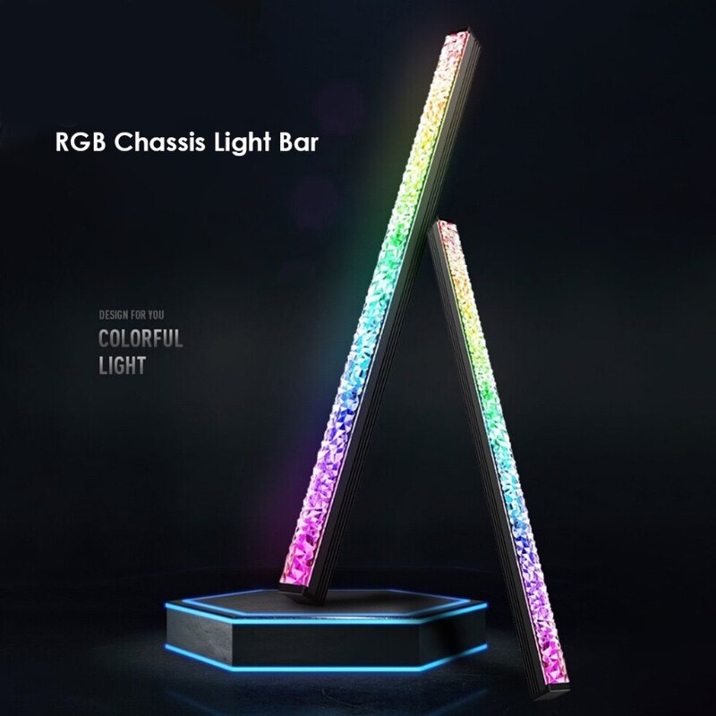 28cm Coolmoon Diamond Magnetic Light Bar ARGB LED Strip for PC with 5V 3-pin ARGB LED and 4-pin Header