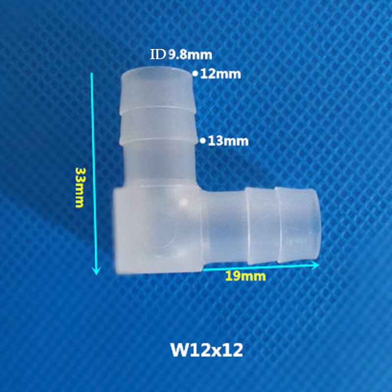 10 kpl 8mm ~ 20mm 90 asteen letku yhtä suuri pienentävä kulmaliitin l-tyyppinen muovinen pagodi kyynärliitos puutarhan kasteluputkien liittimet: 12mm