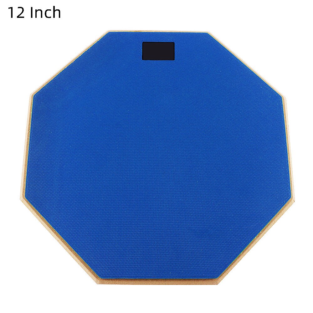 8 Inch Rubber Wooden Dumb Drum Beginner Practice Training Drum Pad with Stand / Stick Optional for Percussion Instruments Parts: only blue drum12inch