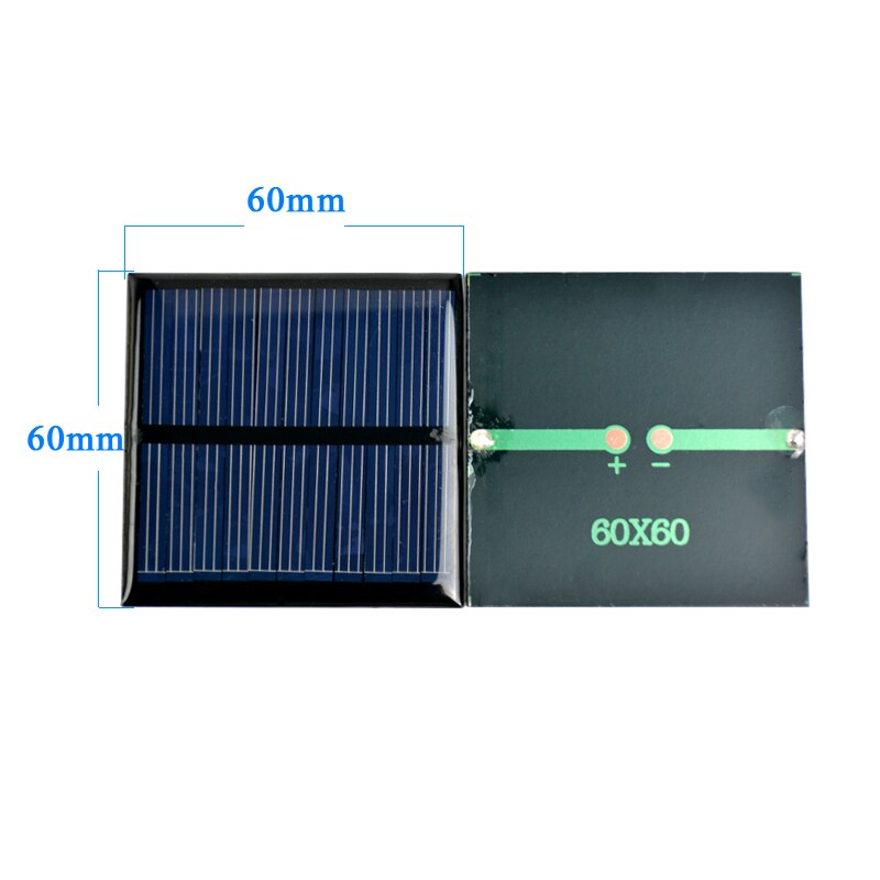 SUNYIMA-panneaux solaires Poly 5.5V 80MA | Plaque solaire polycristalline, cellules, chargeur de batterie solaire bricolage, système d'alimentation solaire 60*60MM, 10 pièces