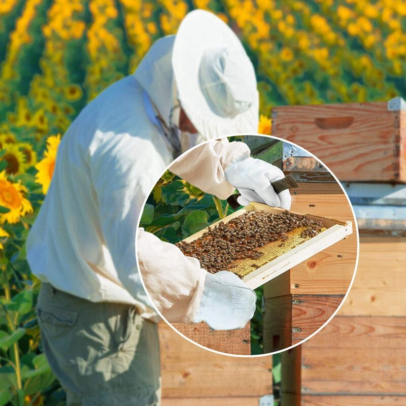 Bee Suit with Glove and Bee Hive Tool,Beekeeping Smock Protective Suit,Bee Suit Beekeeper Coveralls Jacket and Pants