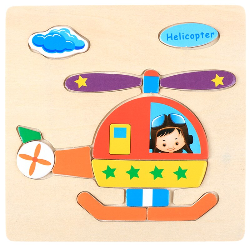 Holz kinder spielzeug 3-7 jahre alt kognitiven 3D drei-dimensional puzzle spielzeug Frühen bildung pädagogisches holz puzzle spielzeug: 1