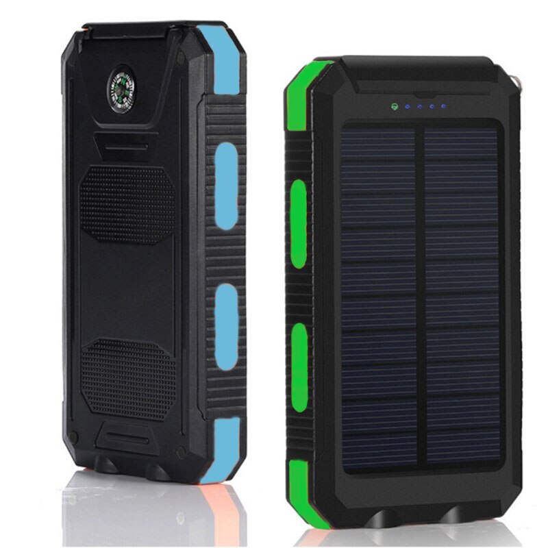 Portable Batterie Portable Solaire 20000mah chargeur pour Mobile Imperméable À L'eau En Plein Air Bricolage Batterie NIDIFICATION Lumière LED L'interface Micro USB