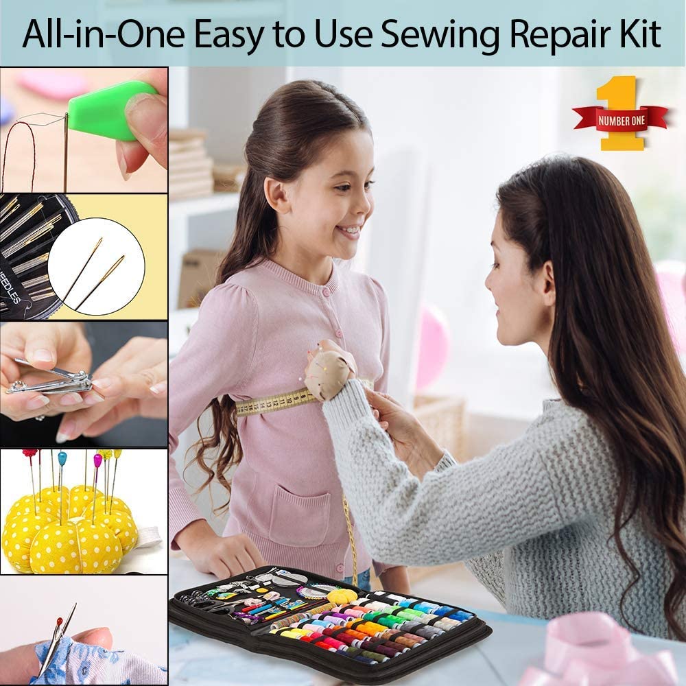 Sewing Kits DIY Apparel Multi-function Sewings Tools Accessory Box Set for Hand Quilting Stitching Embroidery Thread Fabric