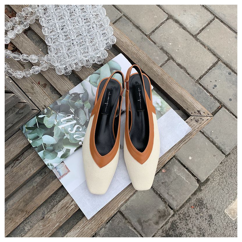 Dames Sandalen Lage Hakken Elegante Mule Schoenen Vrouwen Casual Slingbacks Dame Lente Schoenen Slip Op Sandaal Muilezels Zapatos Muilezels: Camel / 6