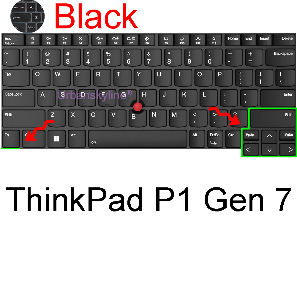 Tastaturabdeckung für Lenovo ThinkPad 16 Z16 P1 E16 P16v Extreme Gen 7 6 5 4 3 2 X1 Silikon-Schutzhülle: Rot