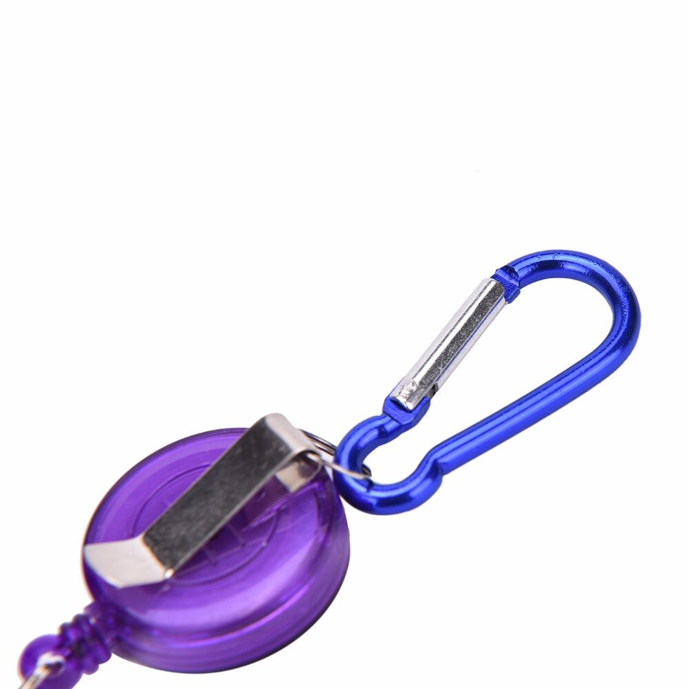 1 x Retractable Reel Badge Holder Fly Fishing Zingers Carabiner Clip with ID Card Holders