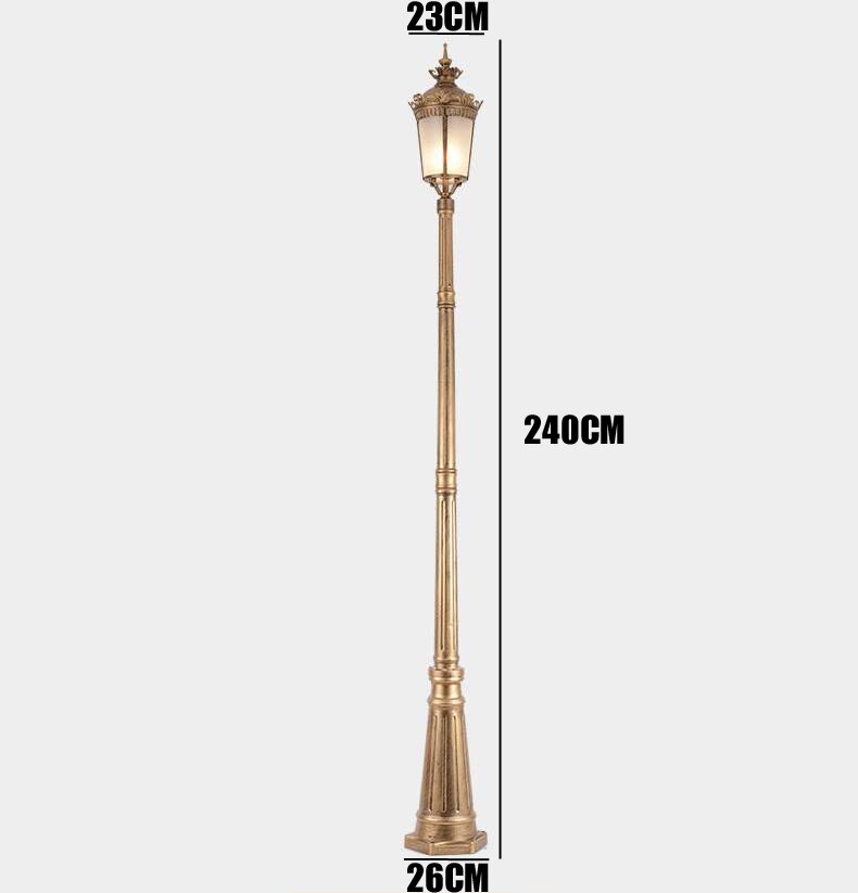 Tuinverlichting, Waterdichte Buitentuin Villa Landschapslichten, Straatverlichting, Hoge Pole Lights ≈ 240CM: YELLOW