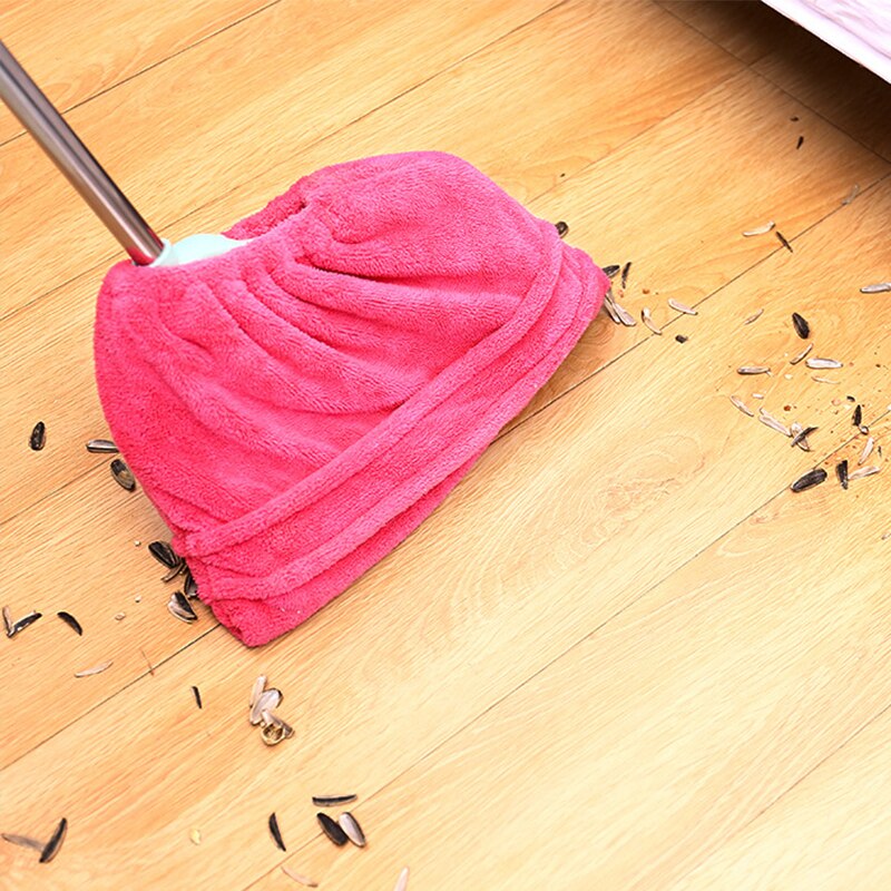 Multi Function Coral Velvet Broom Besom Cover Cloth Floor Mop Reusable Microfiber Absorbent Home Cleaning Accessories