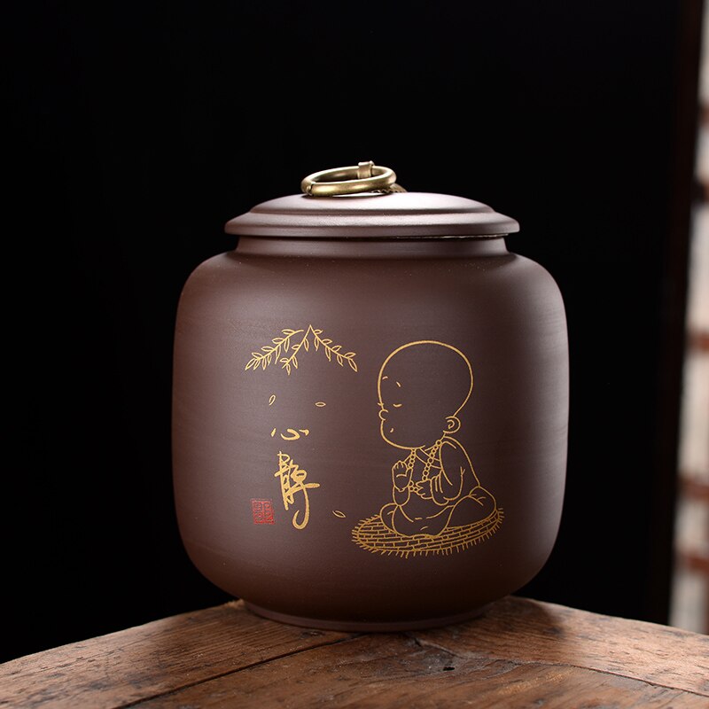 JIA-GUI LUO céramique thé Caddies boîtes à thé en céramique conteneur boîte à thé sac à thé boîte de rangement thé stockage café conteneur D032: 8