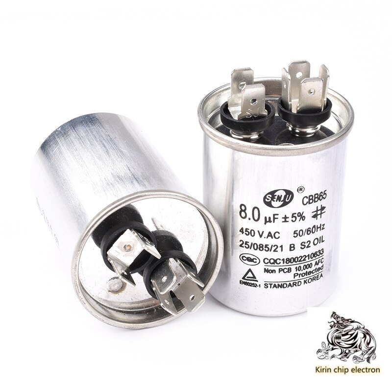 2 stk / parti cbb 65 aircondition kompressor startkondensator 5 / 20 / 25 / 30 / 35 / 40 / 45 / 50 / 60 / 70uf 450v